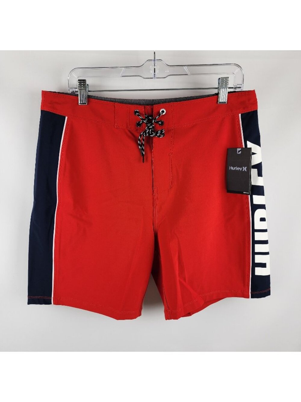 Hurley Boardshorts Mens 32x7 Red Blue Phantom Fast Lane Shorts NWT